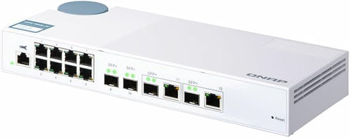 QNAP QSW-M408-2C QSW-M408-2C, 8 port 1Gbps, 2 port 10G SFP+/ NBASE-T Combo, 2 port 10G SFP+, web management switch