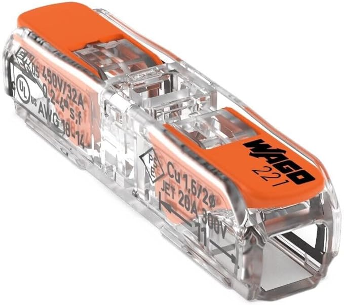 WAGO Inline splicing connector with lever, for all conductor types, ma ...