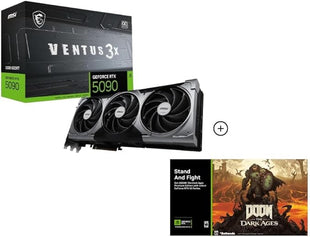 MSI NVIDIA GeForce RTX 5090 32G VENTUS 3X OC GDDR7 512bit Gaming Graphics card, Boost Clock up to 2452 MHz, PCIe Gen 5, DLSS 4, DP 2.1 x 3, HDMI 2.1 x 1, ATX