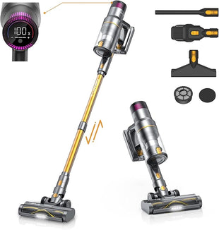 AONUS A9S Cordless Vacuum Cleaner, 45000Pa/580W/70Min Vacuum Cleaner with Steel, Powerful Cordless Vacuum Cleaner, Automatic Mode, LED Touch Screen, Suitable for Floors/Carpets/Pet Hair