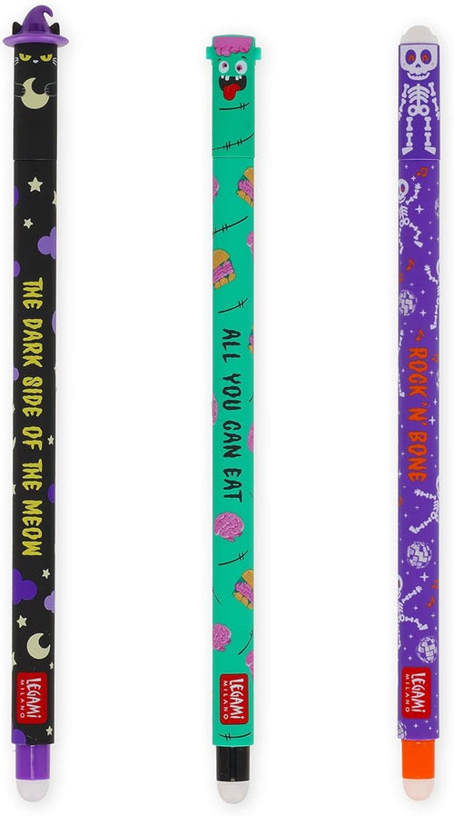 LEGAMI - Set of 3 Erasable Gel Pens - The Boo Crew - Limited edition