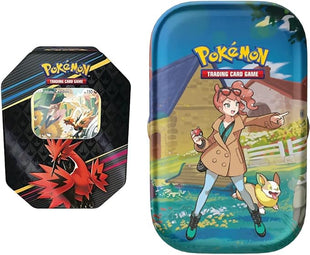Pokémon TCG: Crown Zenith Tin – Galarian Zapdos (1 Foil Card & 4 Booster Packs) & TCG: Crown Zenith Mini Tin – Sonia & Yamper (2 Booster Packs & 1 Pokémon Art Card)