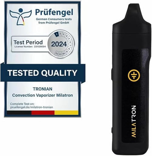 Milatron Vaporizer | Portable Vaporizer for Dry Herbs | Precise Temperature Adjustment | LED Screen | Hybrid Convection Heating Style | USB-C Charging Option
