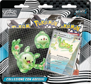 Pokémon: Scarlet and Violet Expansion Sticker Collection (Reuniclus) - Black Light from the Pokémon TCG (One Holographic Promotional Card and Three Expansion Envelopes)