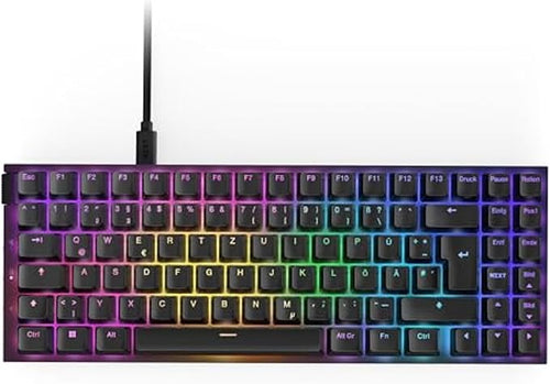 NZXT Function 2 MiniTKL | 2024 Compact Tenkeyless Optical Gaming Keyboard |Illuminated RGB | 8K Polling Rate | Linear Optical Switches | Adjustable Actuation | Hot-Swappable | Black DE (QWERTZ)