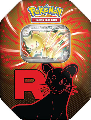 Pokémon TCG: Team Rocket Tin – Persian ex (1 Foil Promo Card & 4 Booster Packs)
