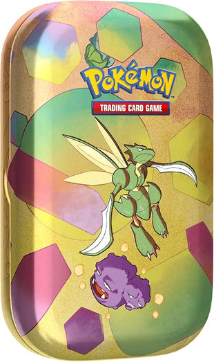 Pokémon TCG: Scarlet & Violet—151 Mini Tin – Scyther (2 Booster Packs, 1 Coin & 1 Art Card)