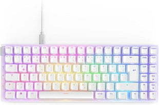 NZXT Function 2 MiniTKL | 2024 Compact Tenkeyless Optical Gaming Keyboard |Illuminated RGB | 8K Polling Rate | Linear Optical Switches | Adjustable Actuation | Hot-Swappable | White DE (QWERTZ)