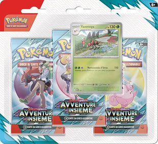 Pokémon TCG: Scarlet and Violet Triple Pack - Adventures Together (Three Booster Packs and a Yanmega Holographic Promo Card)