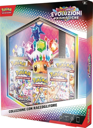 Pokémon TCG Scarlet and Violet Collection - Prismatic Evolutions, Collection with Expansion Binder, 378 Pocket Binder and Five Expansion Packs