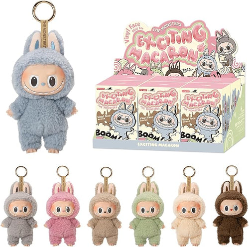 POP MART The Monsters Tasty Macarons Vinyl Face Blind Box Figures, Random Design Box Toys for Modern Home Decor, Collectible Toy Set for Desk Accessories, 6PC