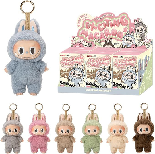 POP MART The Monsters Tasty Macarons Vinyl Face Blind Box Figures, Random Design Box Toys for Modern Home Decor, Collectible Toy Set for Desk Accessories, 6PC