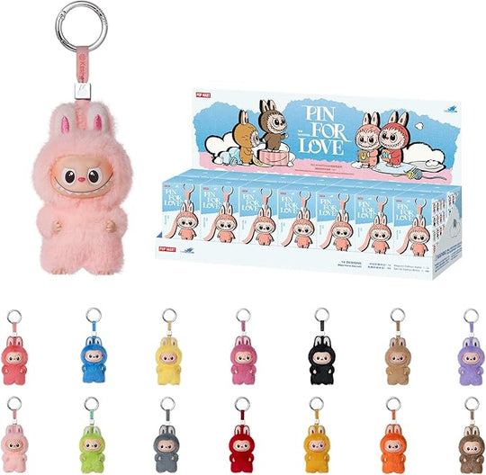 POP MART THE MONSTERS Pin for Love Series-Vinyl Plush Blind Box (N-Z), Labubu Collectible Toys, Holiday Birthday Gifts for Girls and Boys, Whole Set