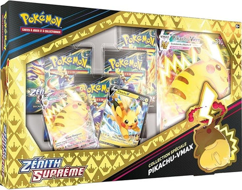 Pokemon | Zenith Supreme Special Collection Box (EB12.5): Pikachu VMAX | Board Game | Trading Cards | Ages 6 and Above – French Version