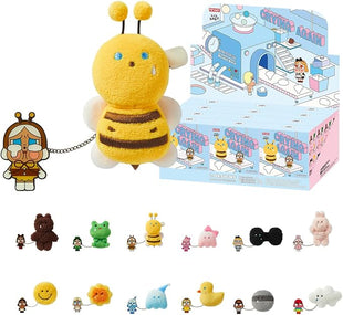 POP MART Crybaby Crying Again Series Plush Badge Whole Set Random Figures Anime Action Collectible Collector Art Toy Gift 3 Piece