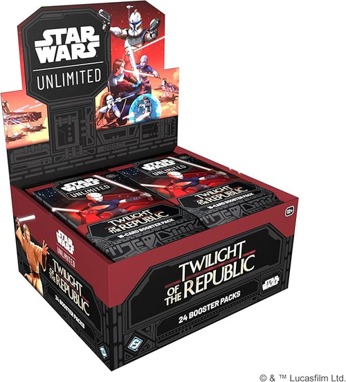 Fantasy Flight Games - Star Wars: Unlimited TCG Twilight of the Republic BOOSTER DISPLAY (Set of 24 Booster Packs) - Trading Card Game for Kids und Adults, Ages 12+, 2+ Players, 20 Min Playtime