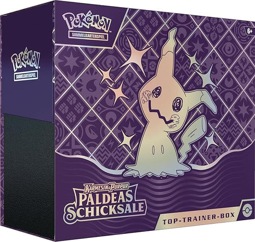 Pokémon - Trading Card Game: Top Trainer Box Crimson & Purple - Paldea's Fates (9 Booster Packs, 1 Holographic Full Screen Promo Card & Accessories)