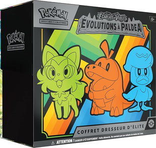 Pokemon - Elite Trainer Box - Scarlet and Purple - Evolutions in Paldea (EV02) - Board games - Trading Card Games - Ages 6+ - French Version