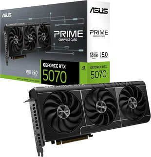 ASUS PRIME RTX5070, PCIe5, 12GB DDR7, HDMI, 3 DP, 2542MHz Clock, Compact SFF-Ready
