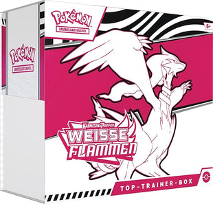 Pokémon - Trading Card Game: Top Trainer Box Crimson & Purple - White Flames: Reshiram (1 Full Screen Promo Card with Boreos, 9 Booster Packs & Premium Accessories)