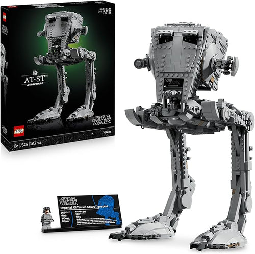 LEGO Star Wars 75417 AT-ST Walker Building Set for Adults - UCS Display Model Kit with a Minifigure & Information Plaque - Collectible Gift for Fans