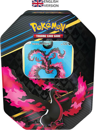 Pokémon TCG: Crown Zenith Tin – Galarian Moltres (1 Foil Card & 4 Booster Packs)