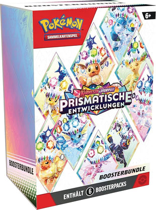 Pokémon Trading Card Game: Crimson & Purple Booster Bundle - Prismatic Evolutions (6 Booster Packs)