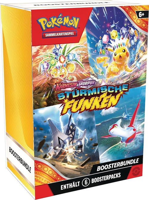 Pokémon - Trading Card Game: Crimson & Purple Booster Bundle - Stormy Sparks (6 Booster Packs)