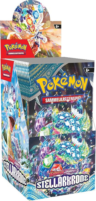 Pokémon - Trading Card Game: Booster Pack Display Box Crimson & Purple - Stellar Crown (18 Booster Packs)