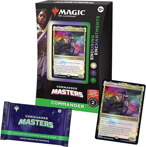 Magic: The Gathering Commander Masters Commander Deck - Enduring Enchantments (100-Card Deck, 2-Card Collector Booster Sample Pack & Accessories)