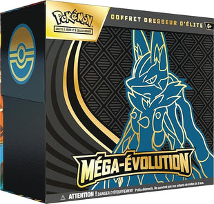 Pokémon : Mega Evolution Elite Trainer Set - Pokémon TCG Lucario (1 Fully Illustrated Promo Card, 9 Booster Packs and Premium Game Accessories)