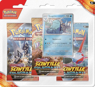 Pokémon TCG: Scarlet and Violet Triple Pack - Blazing Sparks (Three booster packs and a Quagsire Holographic Promo Card)
