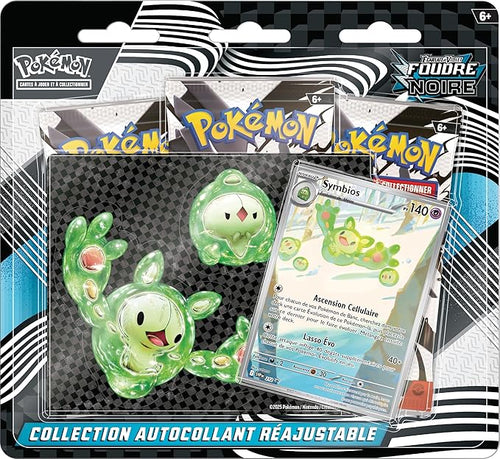 Pokémon TCG: Scarlet & Purple Readjustable Sticker Collection - Black Lightning - Symbios (1 Bright Promo Card & 3 Boosters)