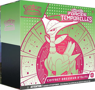 Pokémon TCG Scarlet and Purple Elite Trainer Set - Time Forces - Iron Green (1 Fully Illustrated Iron Thorn Promo Card, 9 Booster Packs and Premium Game Accessories)