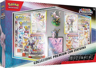 Pokémon: Premium Collection with Prismatic Evolutions Expansion Figurine (Two Special Embossed Holographic Cards, 11 Prismatic Evolutions Booster Packs and More)