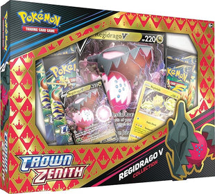 Pokémon TCG: Crown Zenith Collection - Regidrago V (2 Foil Promo Cards, 1 Foil Oversize Card & 4 Booster Packs)