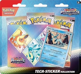 Pokémon - Trading Card Game Tech Sticker Collection Crimson & Purple - Prismatic Developments: Glaziola (1 Holographic Promo Card & 3 Booster Packs)