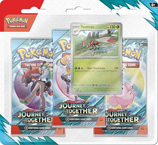 Pokémon TCG: Scarlet & Violet—Journey Together 3-Pack Blister – Yanmega (3 Booster Packs & 1 Foil Promo Card)