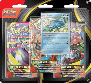 Pokémon: Pack of Three (Golduck) Megaevolution Expansion Pokémon (One Holographic Promotional Card and Three Expansion Envelopes)