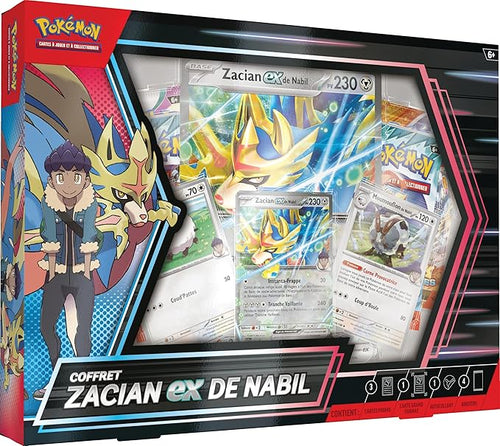 Pokémon: Pokémon TCG Nabil Zacian-Ex Set (3 Glossy Promo Cards, 1 Large Glossy Card and 4 Boosters)