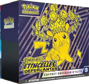 Pokémon TCG: Scarlet & Purple Elite Trainer Set - Scarlet & Purple - Flowing Sparks (1 Fully Illustrated Promo Card, 9 Booster Packs & Premium Game Accessories)