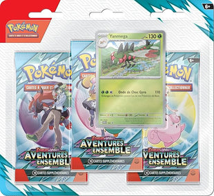 Pokémon TCG: Pack of 3 Yanmega Scarlet and Purple Booster Packs - Adventures Together (3 Booster Packs and 1 Shiny Promo Card)