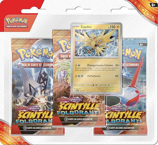 Pokémon TCG: Scarlet & Violet Triple Pack - Blazing Sparks (Three Booster Packs & One Zapdos Holographic Promo Card)